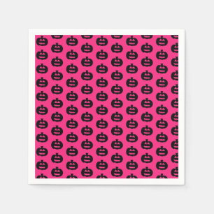 Serviette En Papier Jack noir et rose o Lanterns