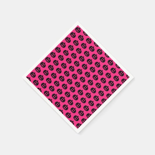 Serviette En Papier Jack noir et rose o Lanterns (Coin)