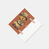 Serviette En Papier Jack-o'-lantern à Orange (Coin)