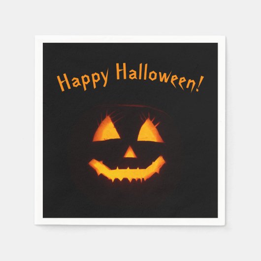 Serviette En Papier Jack-o'-lantern éclairé (Devant)