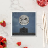 Serviette En Papier Jack-o'-lantern effrayant Lune d'Halloween (En situation)