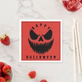 Serviette En Papier Jack-O’-Lantern Halloween heureux (En situation)