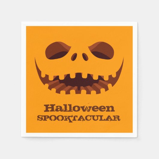 Serviette En Papier Jack o' Lantern Halloween Party (Devant)