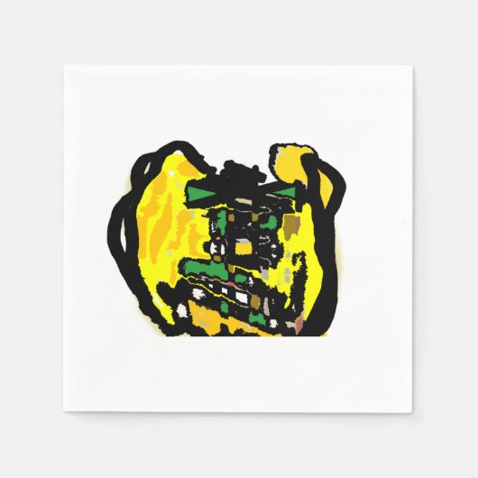 Serviette En Papier Jack o' lanterne Funny (Devant)