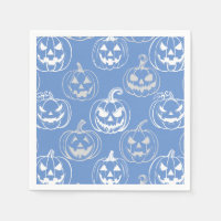 Jack-o-lanternes Motif.Blanc L bleu BG