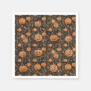Serviette En Papier Jack-o-Lanterns sur la vigne