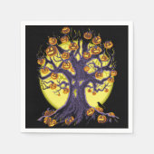 Serviette En Papier Jack O'Lantern Tree (Devant)