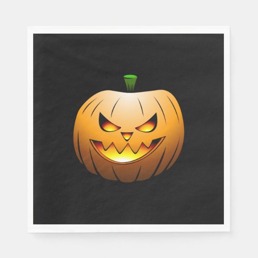 Serviette En Papier Jack O'lanterns Nuit d'Halloween (Devant)