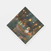 Serviette En Papier Jack Russell Christmas Festive Voyage (Coin)