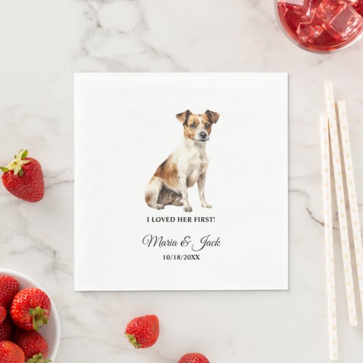 Serviette En Papier Jack Russell Terrier Chien Mariage serviettes et p (En situation)