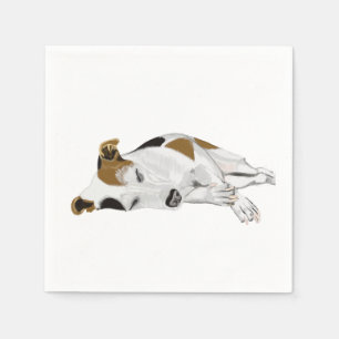 Serviette En Papier Jack Russell Terrier Dormait tranquillement