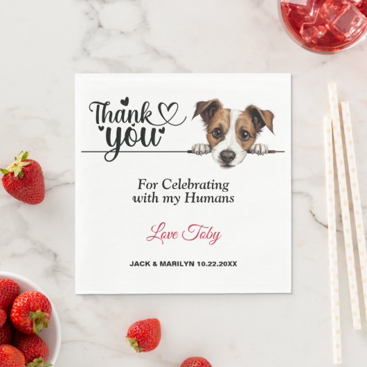Serviette En Papier Jack Russell Terrier Papier Napkin (En situation)