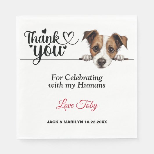 Serviette En Papier Jack Russell Terrier Papier Napkin (Devant)