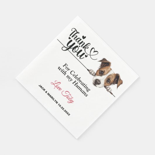 Serviette En Papier Jack Russell Terrier Papier Napkin (Coin)