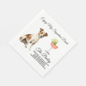 Serviette En Papier Jack Russell Terrier Signature Mariage Boisson Nap (Coin)
