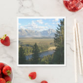 Serviette En Papier Jackson Hole Mountains et River (En situation)
