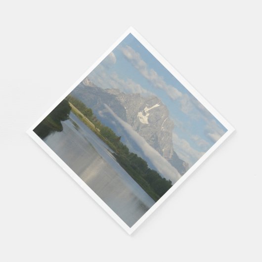 Serviette En Papier Jackson Hole River au parc national de Grand Teton (Coin)
