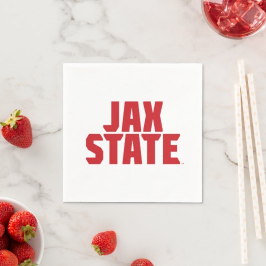 Serviette En Papier Jacksonville State University JAX STATE Bold Red (En situation)