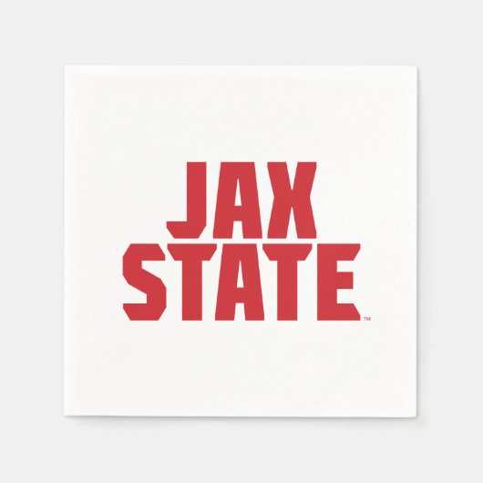 Serviette En Papier Jacksonville State University JAX STATE Bold Red (Devant)