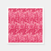 Serviette En Papier Jacobean Flower Damask, Fuchsia et rose clair (Devant)