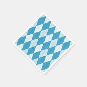 Serviette En Papier Jacquard bleu Peacock Petite forme diamant (Coin)