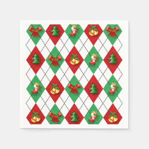 Serviette En Papier Jacquard de Noël