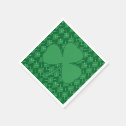 Serviette En Papier Jacquard irlandais shamrock (Coin)