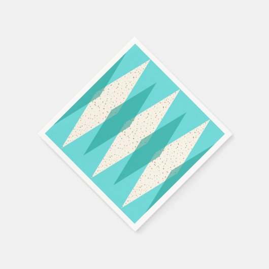 Serviette En Papier Jacquard moderne du milieu du siècle Cocktail Serv (Coin)