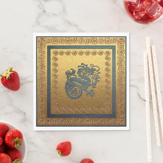 Serviette En Papier Jade Dragon Luncheon Papier serviettes (En situation)