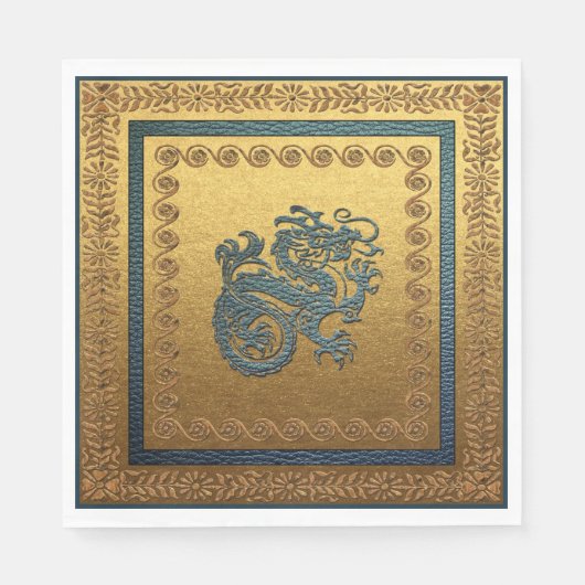 Serviette En Papier Jade Dragon Luncheon Papier serviettes (Devant)