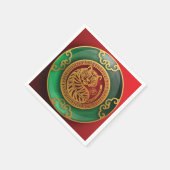 Serviette En Papier Jade Nouvel An chinois du tigre (Coin)