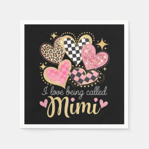 Serviette En Papier J'adore être appelé Mimi Grand-mère Fête des mères