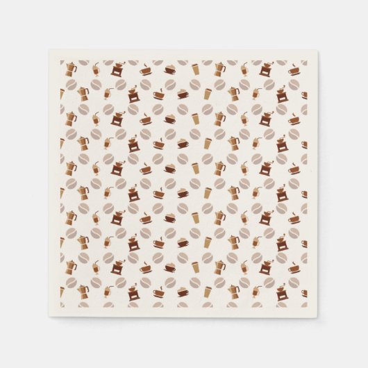 Serviette En Papier J'adore le café (Devant)