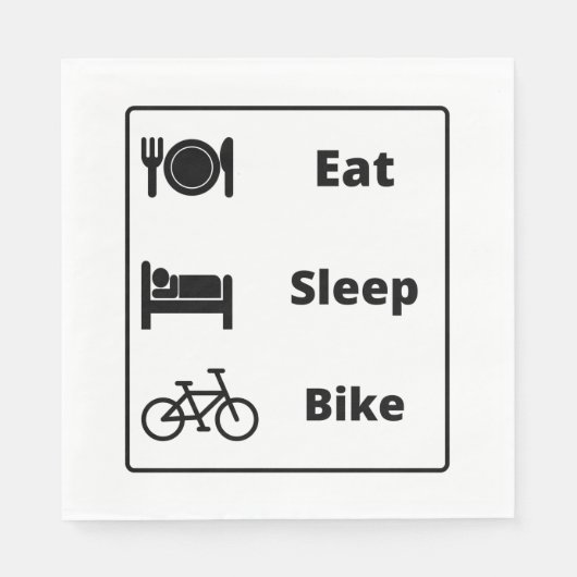 Serviette En Papier J'adore le cyclisme (Devant)