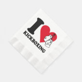 Serviette En Papier J'adore le kickboxing (Coin)