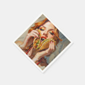 Serviette En Papier J'adore les Tacos (Coin)