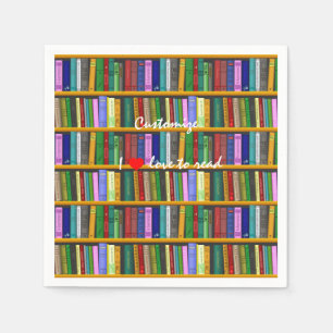 Serviette En Papier J'adore lire Livres Thunder_Cove