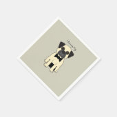 Serviette En Papier J'adore mon Pug (Coin)