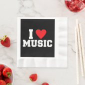 Serviette En Papier J'adore Music Lover (En situation)