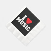 Serviette En Papier J'adore Music Lover (Coin)