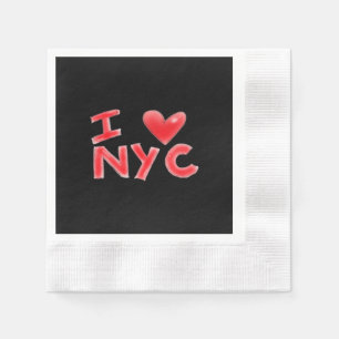 Serviette En Papier J'adore NYC Classique