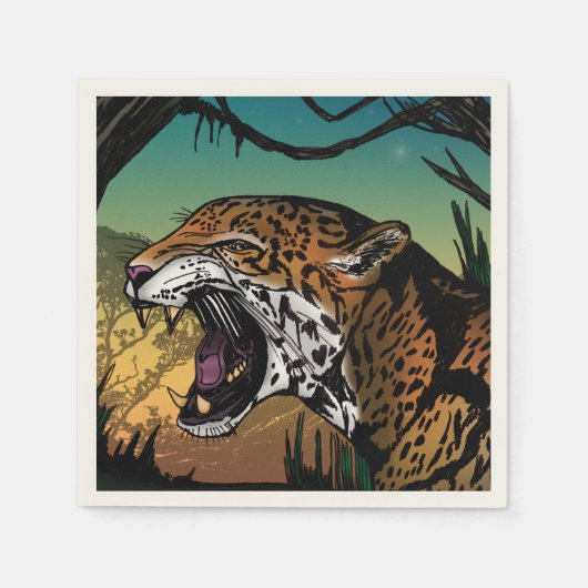 Serviette En Papier Jaguar (Devant)