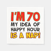 Serviette En Papier J'ai 70 Happy Hour Is A Nap 70th Napkins (Devant)