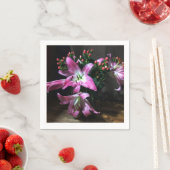 Serviette En Papier J'ai apporté des fleurs ! (En situation)