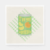 Serviette En Papier J'ai des abricots Tin de fruit (Devant)