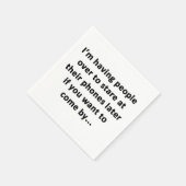 Serviette En Papier J'ai des gens sur moi (Coin)