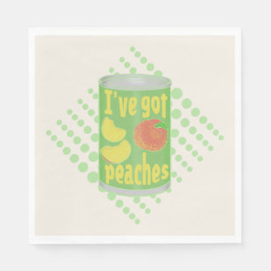 Serviette En Papier J'ai des pêches Tin de fruit
