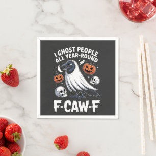 Serviette En Papier J'Ai Ghost People Toute L'Année Autour D'Halloween