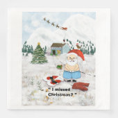 Serviette En Papier "J'ai manqué Noël ?" Serviette de table (Devant)