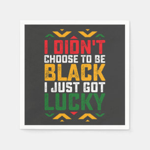 Serviette En Papier J'ai pas choisi d'être Noir au 11 juin